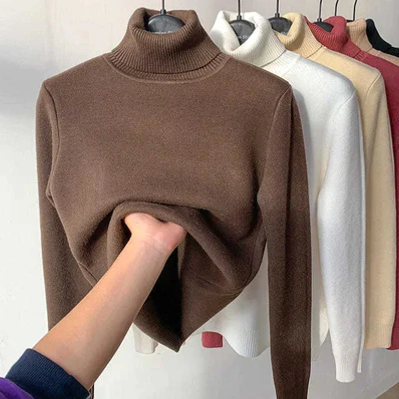 🎁New Year Sale-50% OFF🎁Winter Fleece Thick Knitted Bottoming Sweater(Buy 2 Free Shipping Today!) - Image 14
