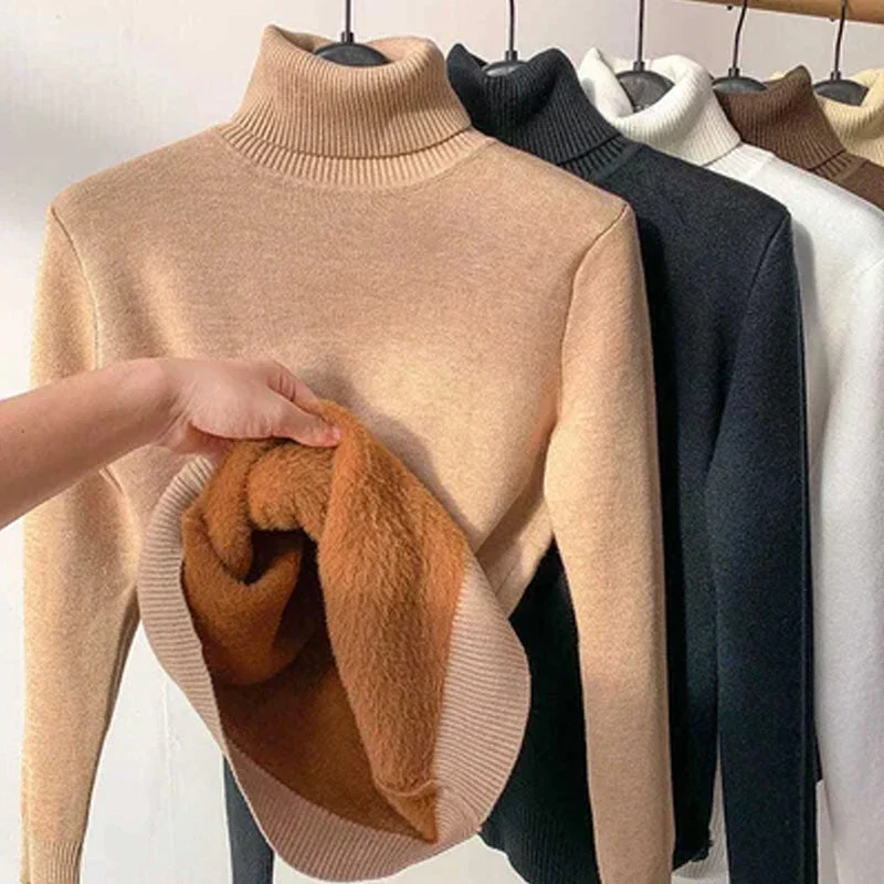 🎁New Year Sale-50% OFF🎁Winter Fleece Thick Knitted Bottoming Sweater(Buy 2 Free Shipping Today!) - Image 15