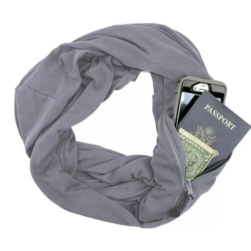 Winter Infinite Scarf With Zipped Pocket - Image 7
