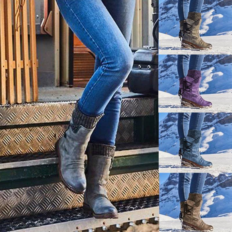 Winter Warm Back Lace Up Boots - Image 12