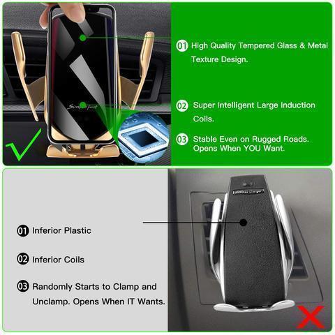 Wireless Automatic Sensor Car Phone Holder and Charger - Image 12