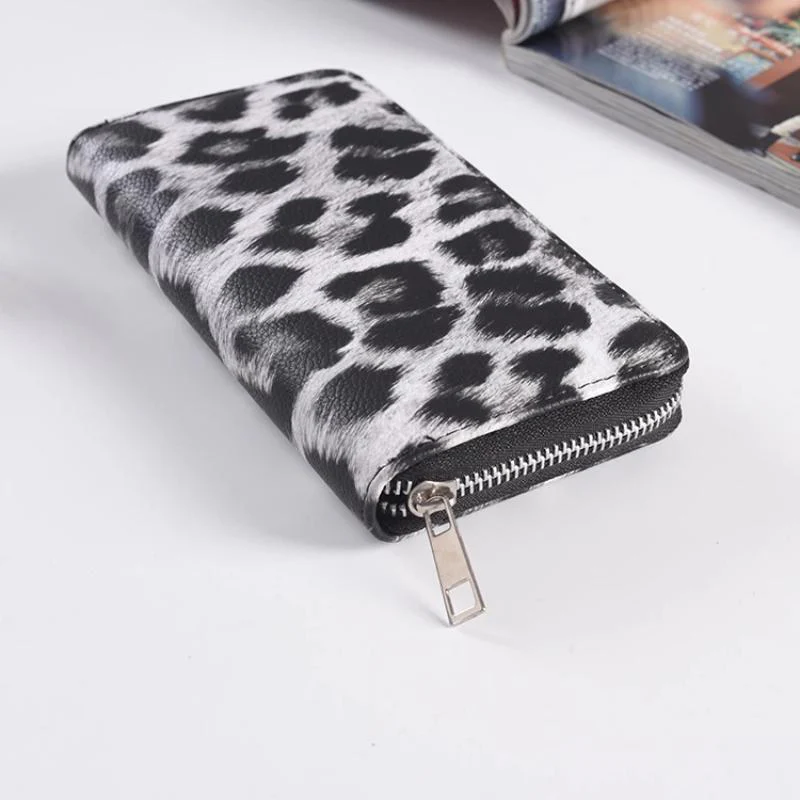 Women Classic Leopard Animal Print Long Wallets - Image 3
