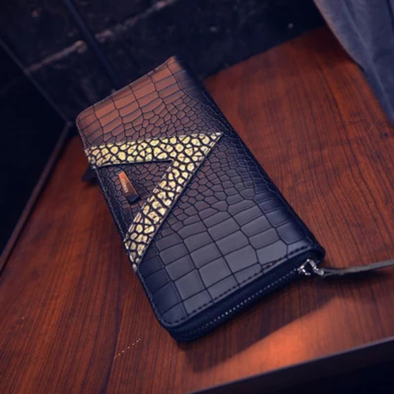 Women Crocodile Pattern Phone Case Card Holders Purse - Image 5