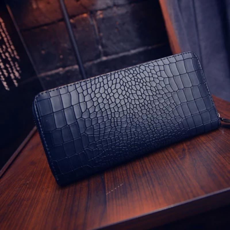 Women Crocodile Pattern Phone Case Card Holders Purse - Image 6