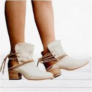 Women Cross-tied Ankle Punk Style Boots - Image 7