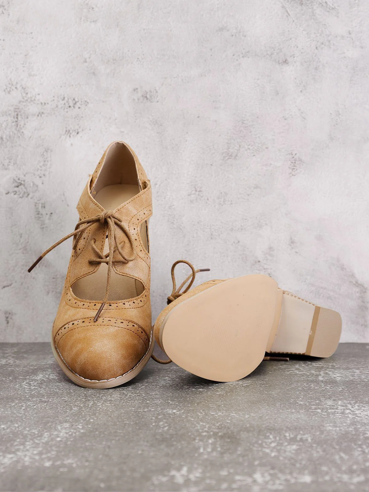 Women Cutout Lace-up Low Heel Daily Fashion Sandals - Image 10