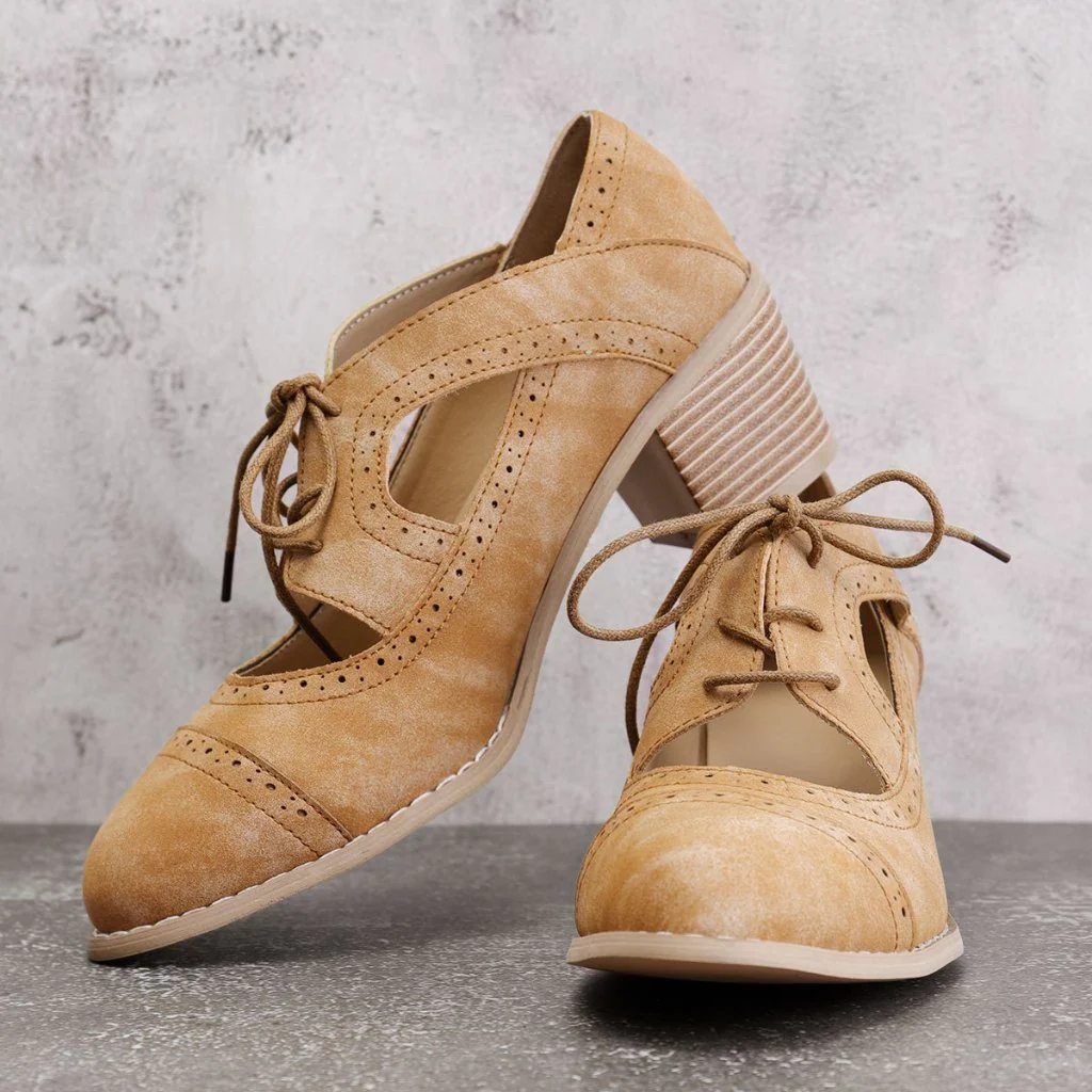 Women Cutout Lace-up Low Heel Daily Fashion Sandals - Image 11