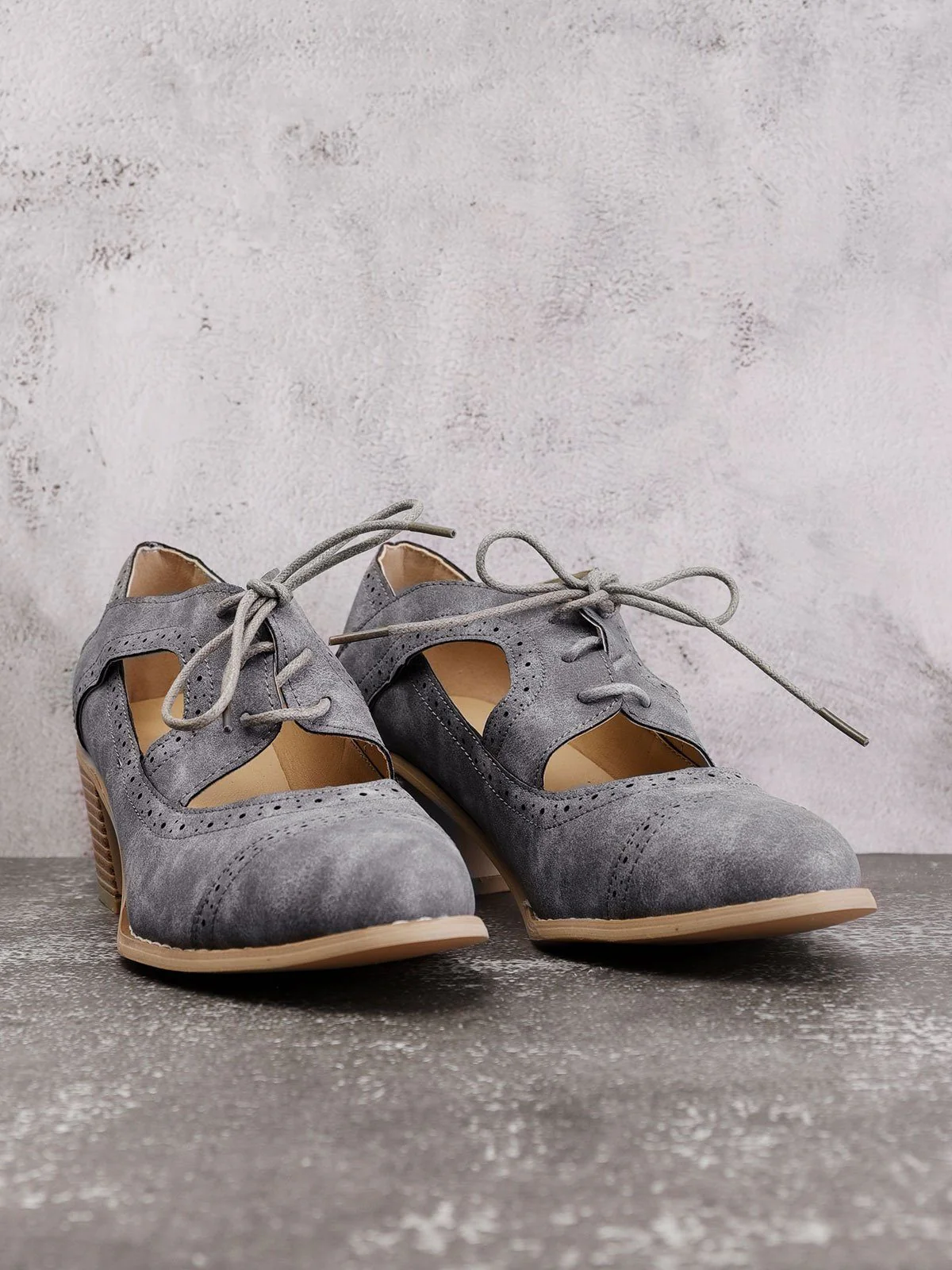 Women Cutout Lace-up Low Heel Daily Fashion Sandals - Image 13