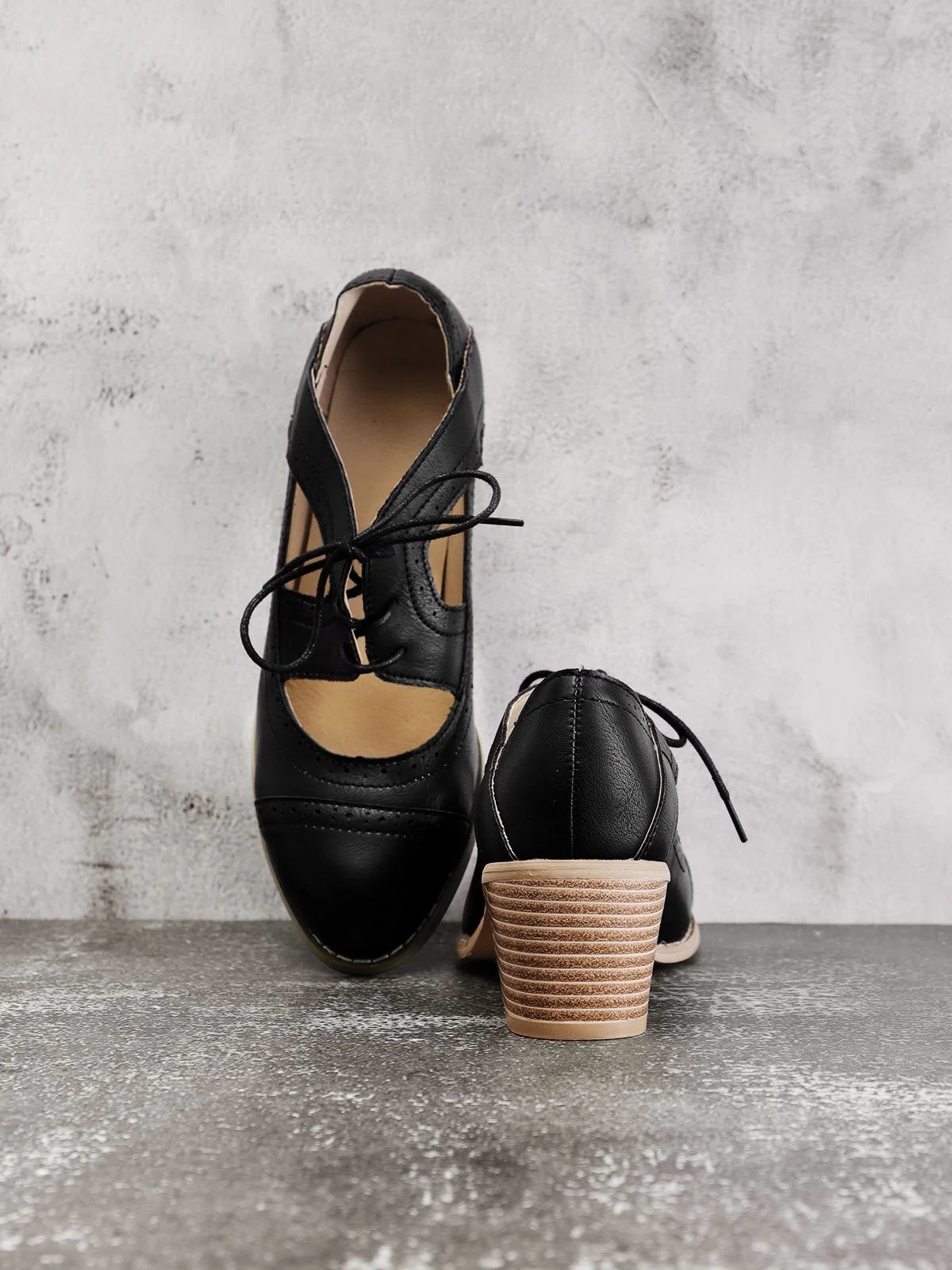 Women Cutout Lace-up Low Heel Daily Fashion Sandals - Image 15
