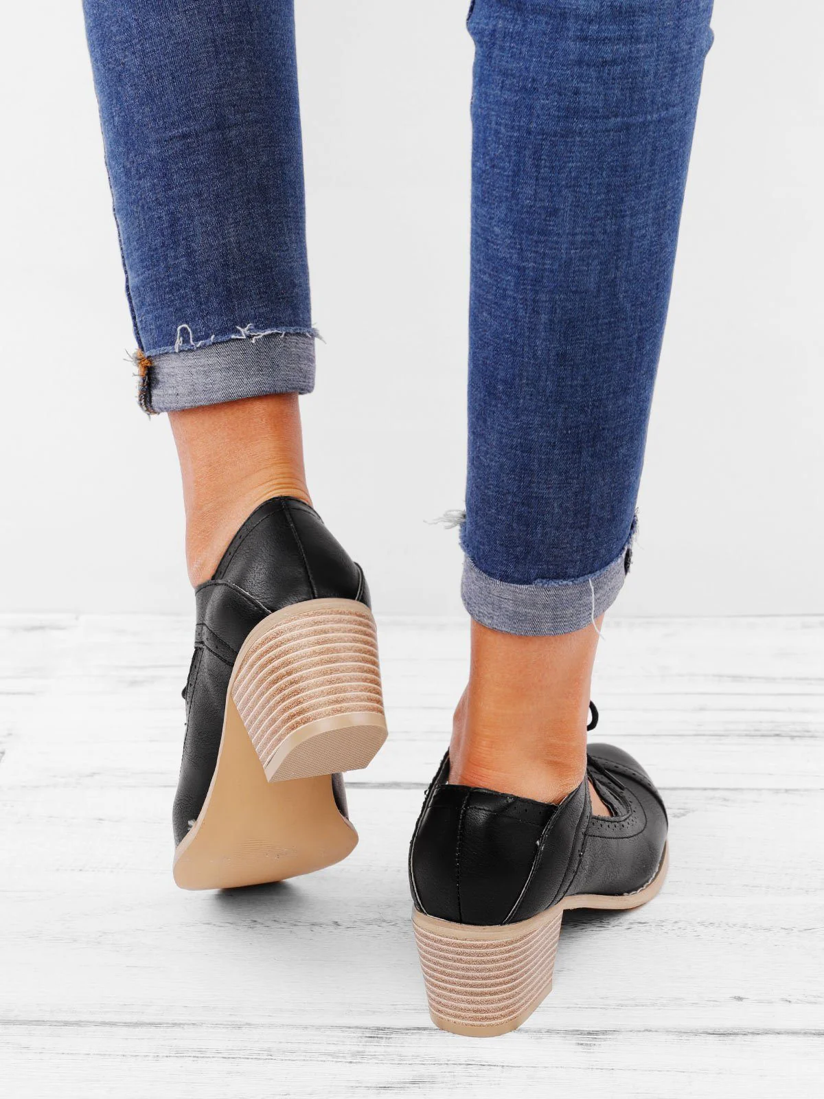 Women Cutout Lace-up Low Heel Daily Fashion Sandals - Image 9