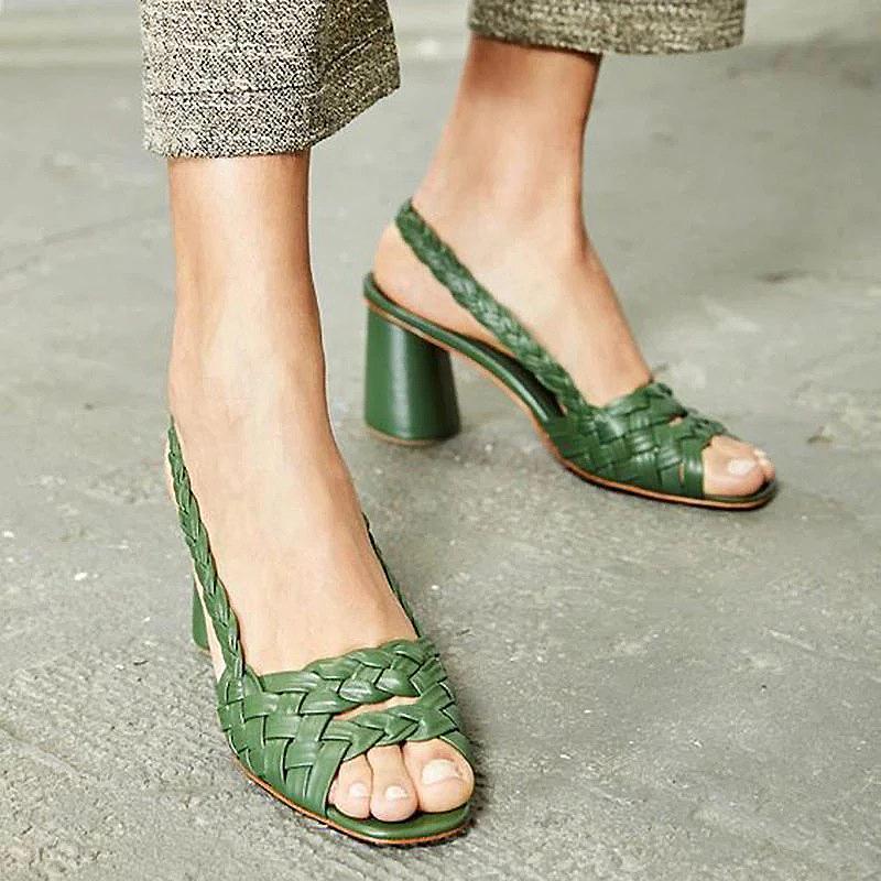 Women Elegant Chunky Heel Sandals - Image 3