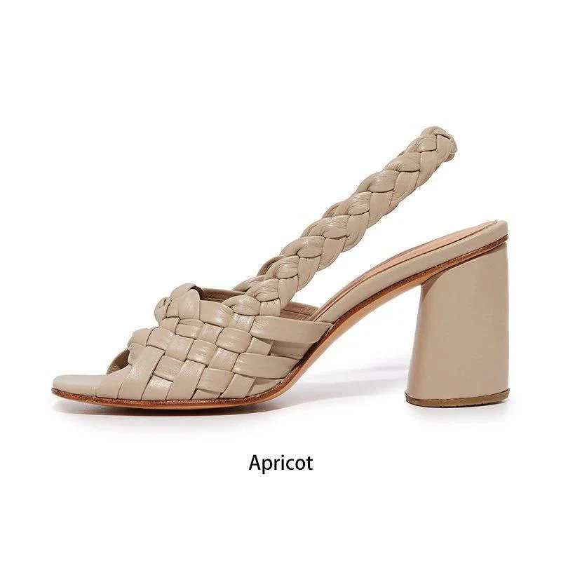 Women Elegant Chunky Heel Sandals - Image 8