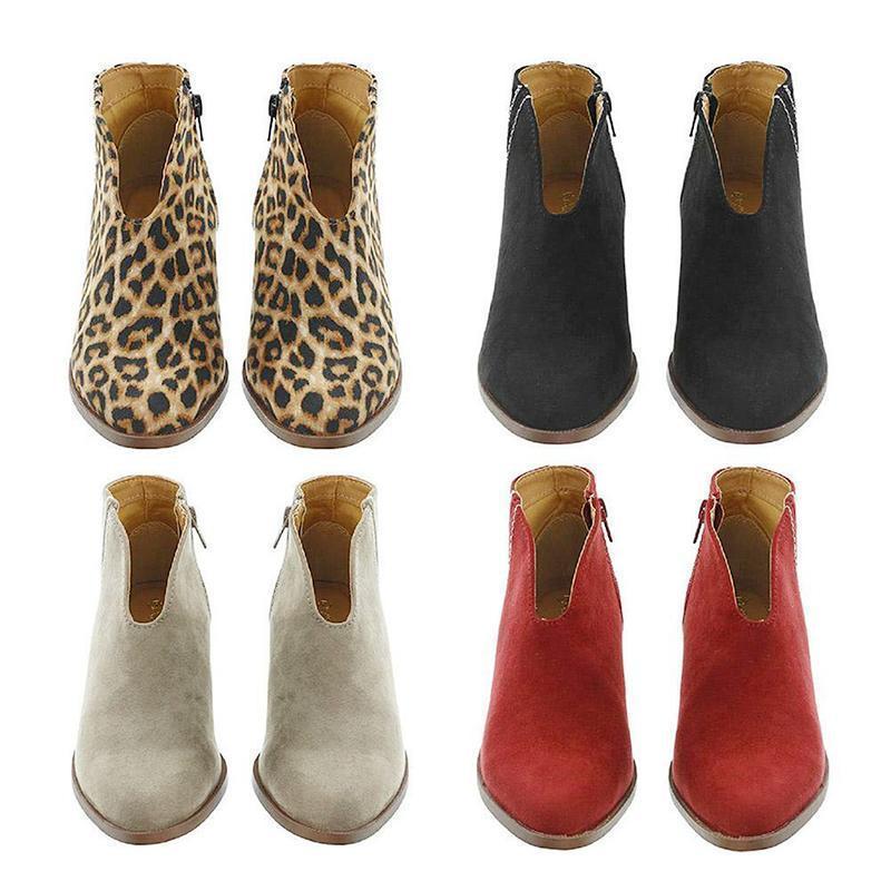 Women Fashion Zipper Booties - Image 2
