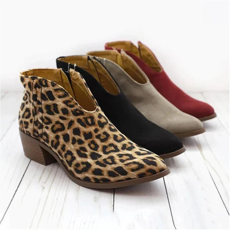 Women Fashion Zipper Booties - Image 8