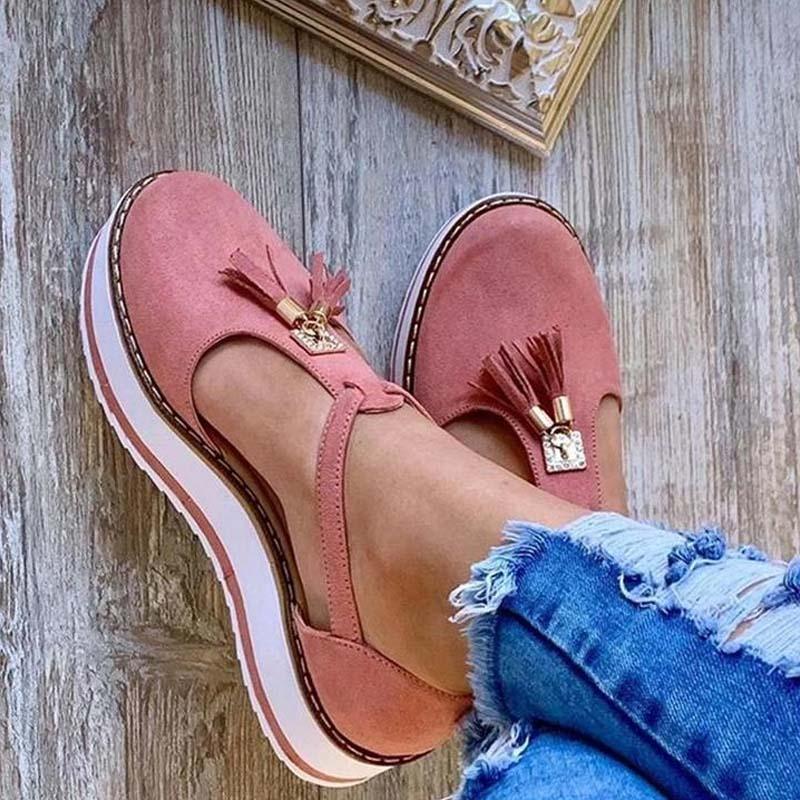Women Fringed Platform Sandals - Image 4