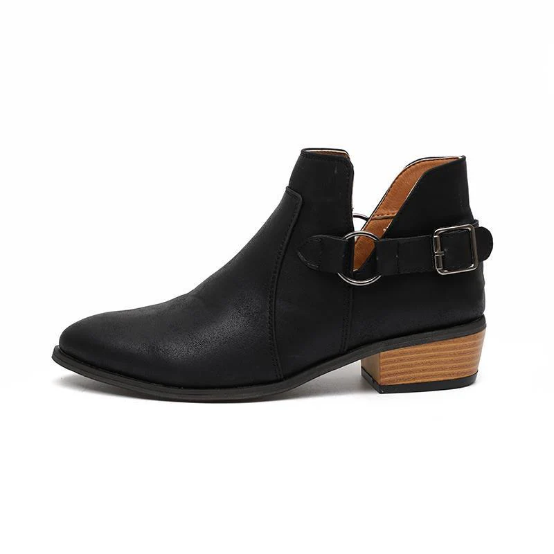 Women Genuine Leather Cossacks Ankle Boots - Image 6