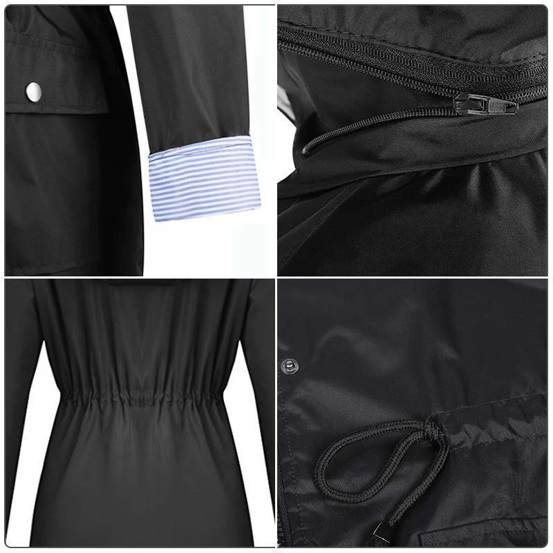 Women Hooded Drawstring Coat - Image 3
