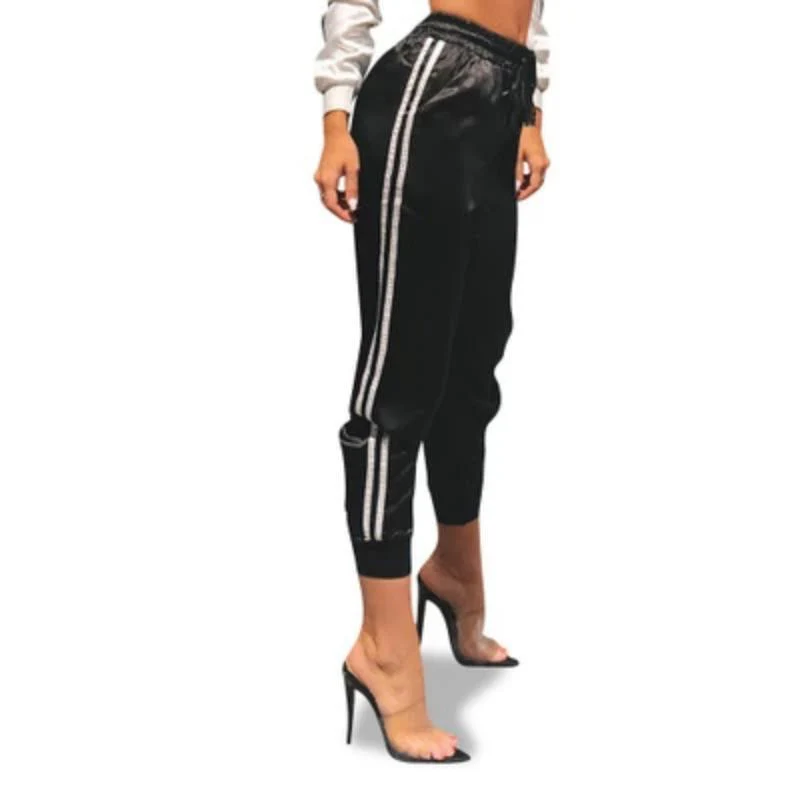 Women Joggers Casual Loose Side Striped Long Pants - Image 11