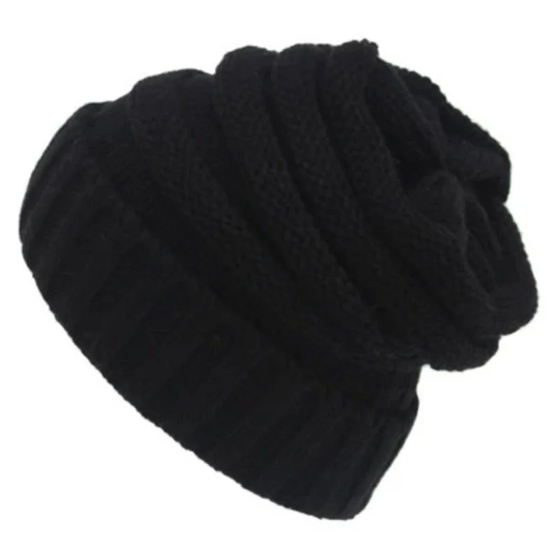 Women Knitted Slouchy Beanie Hat with Velvet - Image 4