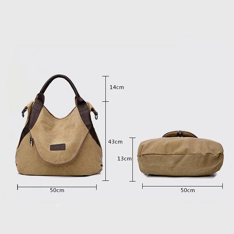 Women Large Capacity Pocket Casual Tote Handbag - Image 9
