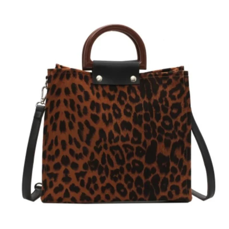 Women Leopard Luxury Handbags Designer With Handle Shoulder Bag - Image 2