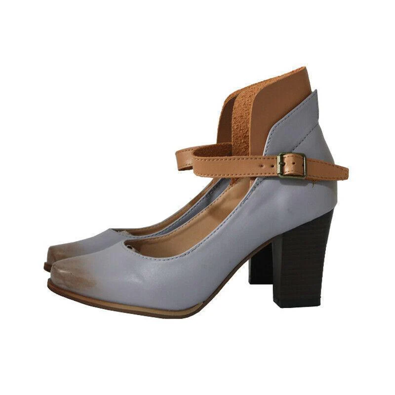 Women Mid Block Heel Mary Jane Strap Dolly Shoes - Image 3