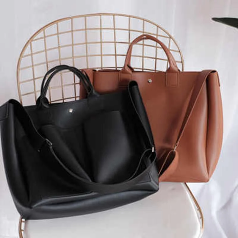 Women New Pu Leather Bag Simple Handbag - Image 7