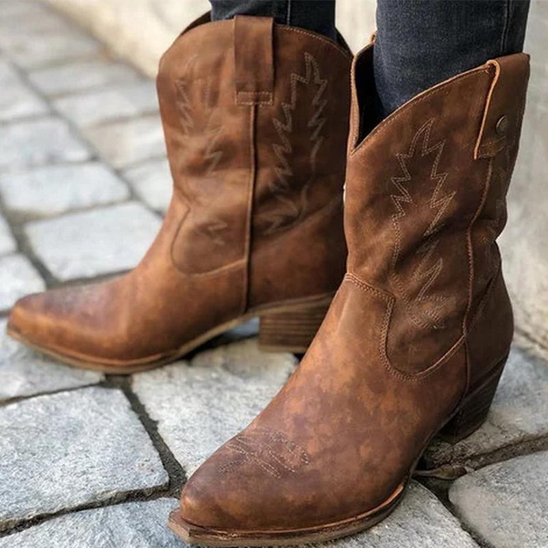 Women New Style Mid-Calf Boots - Image 4
