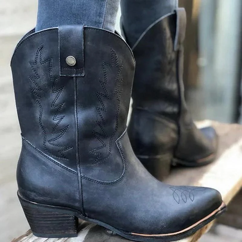Women New Style Mid-Calf Boots - Image 5