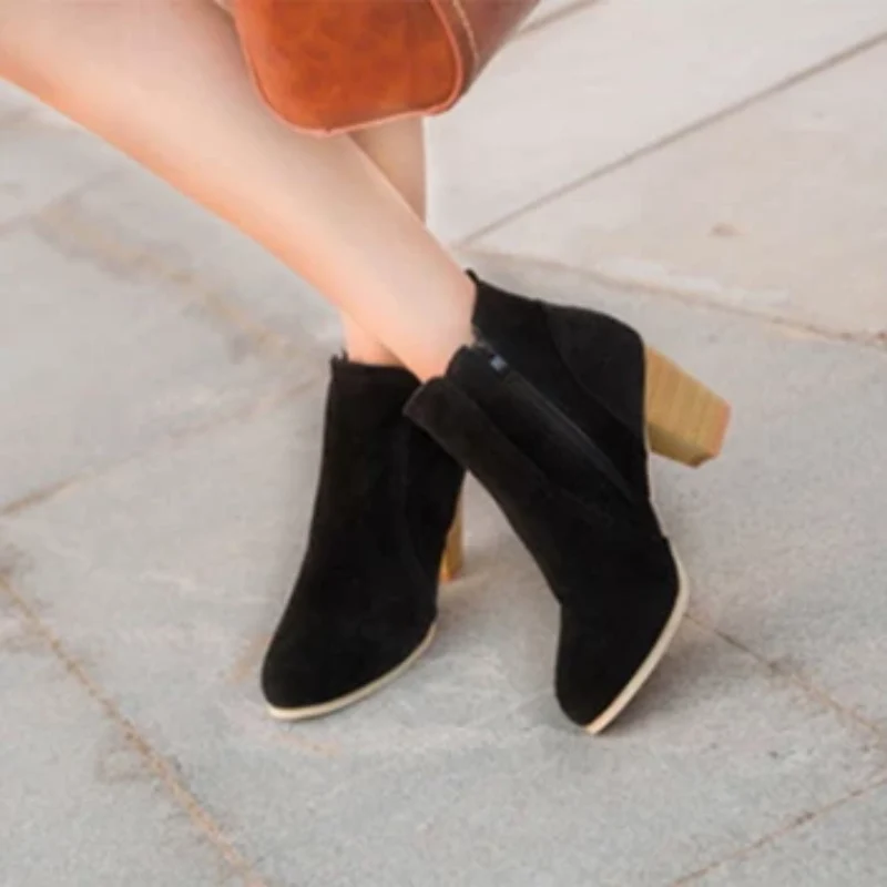 Women Party Western Stretch Fabric Boots - Image 7