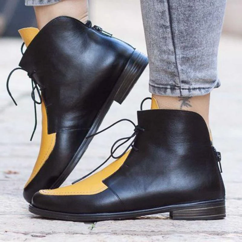 Women Platform Lace Up Buckle Shoes - Image 5