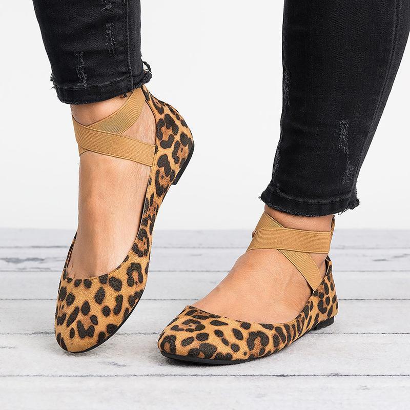 Women Pu Nubuck Flats Casual Ballerina Shoes - Image 6