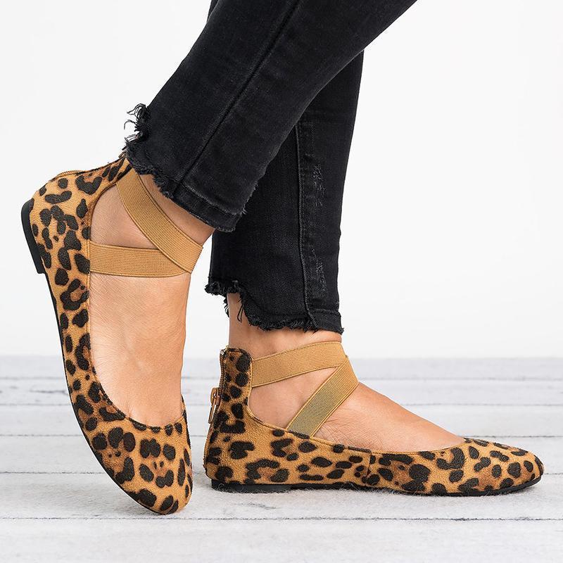 Women Pu Nubuck Flats Casual Ballerina Shoes - Image 7
