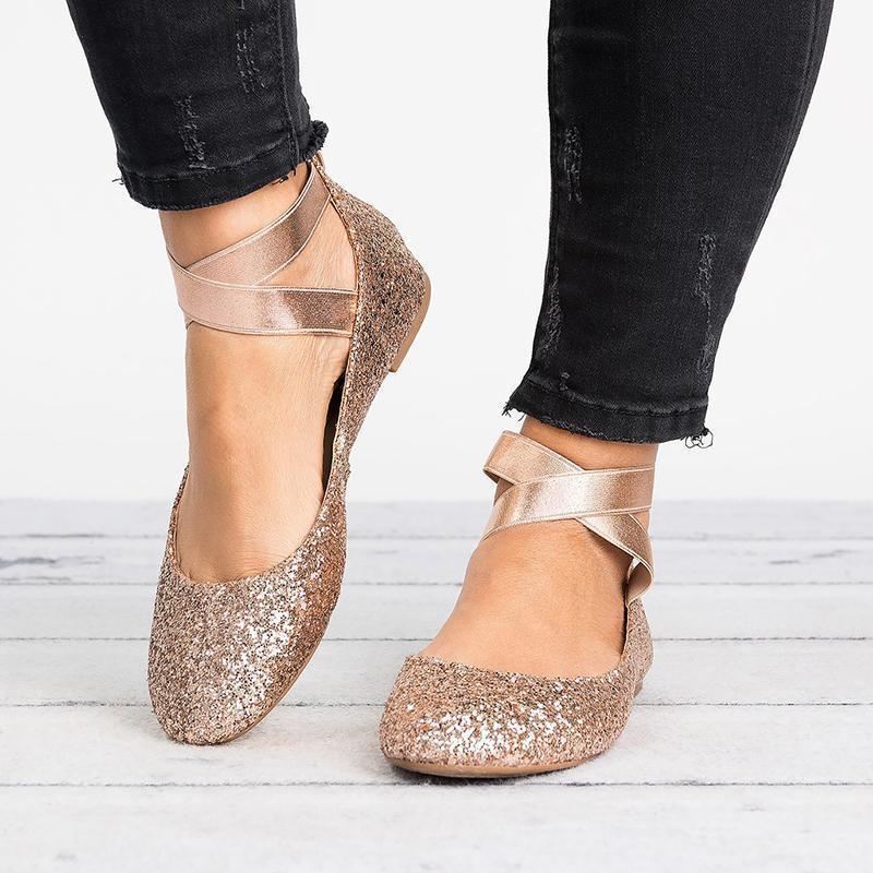 Women Pu Nubuck Flats Casual Ballerina Shoes - Image 8