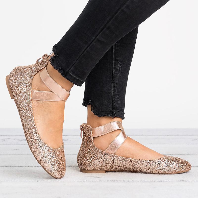 Women Pu Nubuck Flats Casual Ballerina Shoes - Image 9
