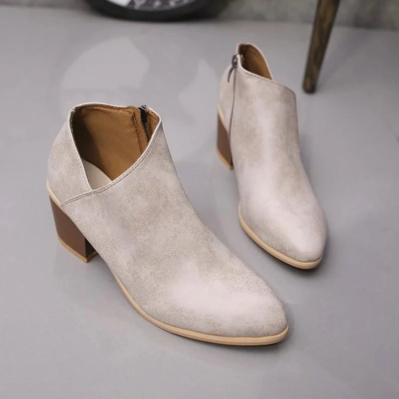 Women Retro High Heel Ankle Boots - Image 2