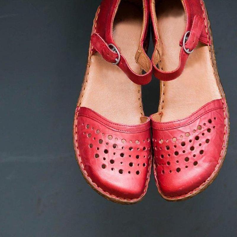 Women Round Toe Hollow-out Summer Sandals - Image 8