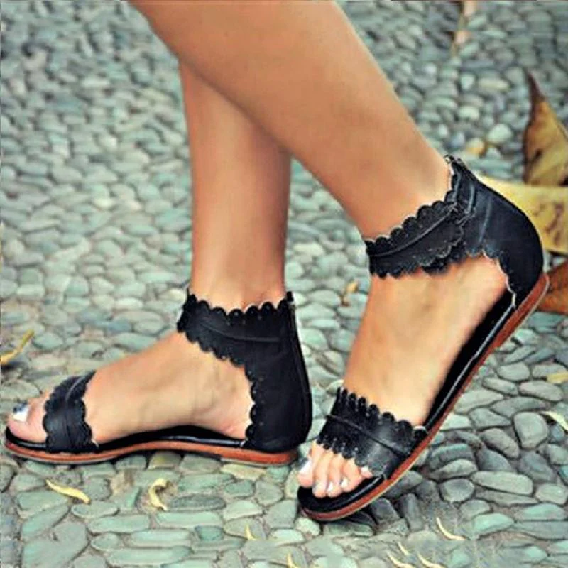 Women Sandals Fashion Flat Roman Shoes - Image 12