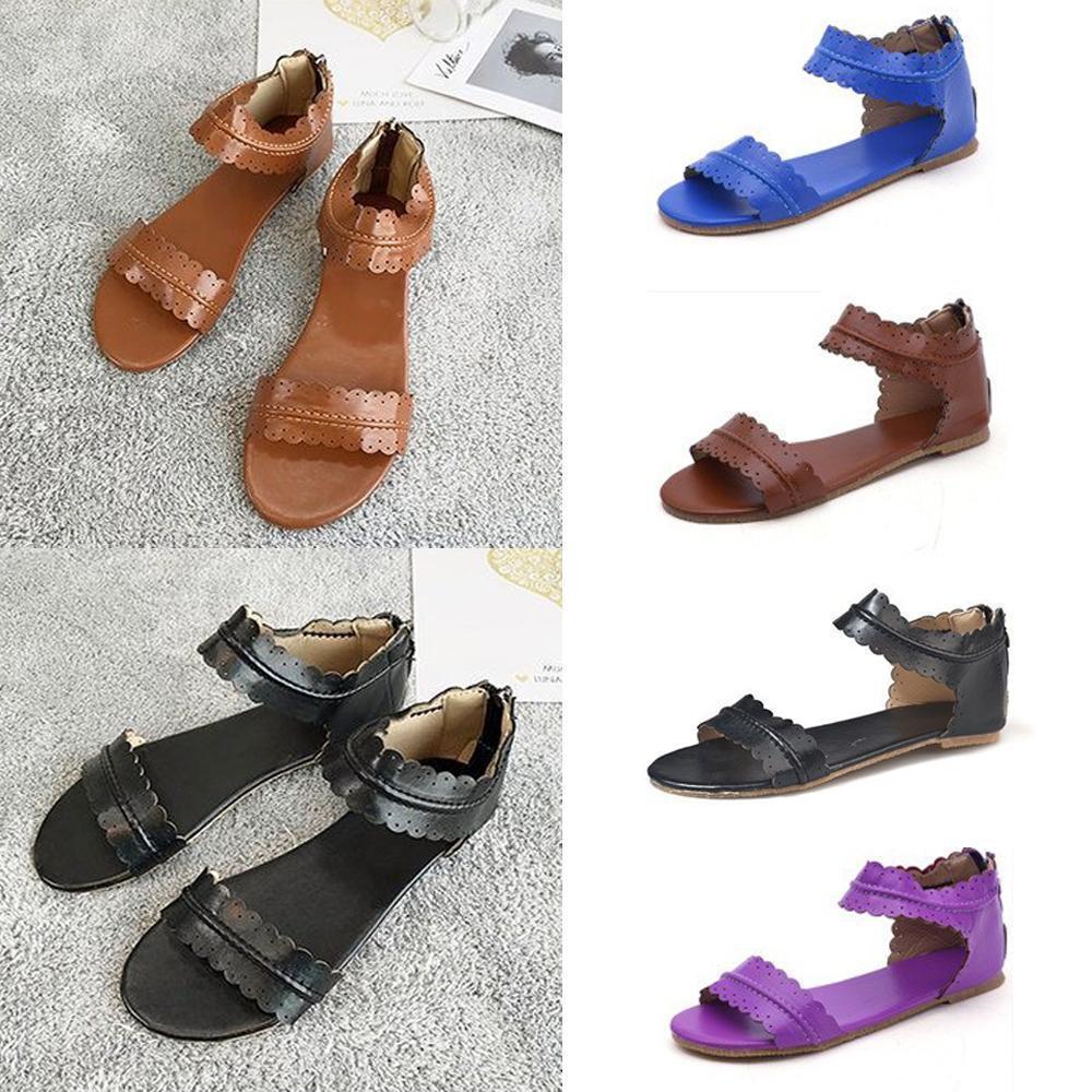 Women Sandals Fashion Flat Roman Shoes - Image 6