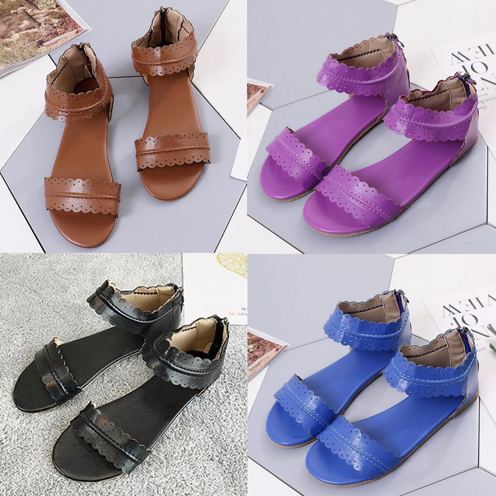 Women Sandals Fashion Flat Roman Shoes - Image 8