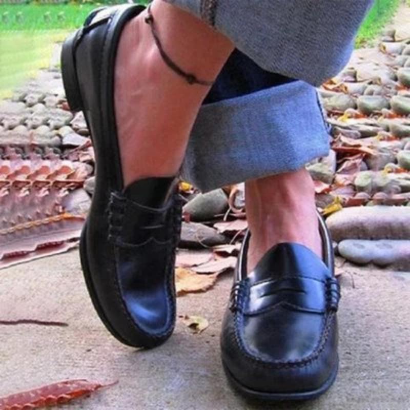Women Soft Moccasins With Genuine Leather Flats - Image 3