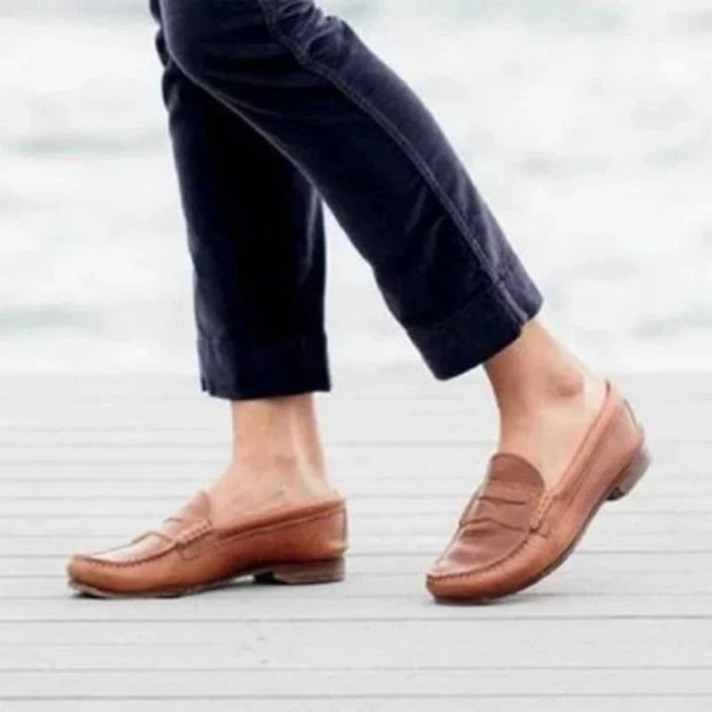 Women Soft Moccasins With Genuine Leather Flats - Image 4