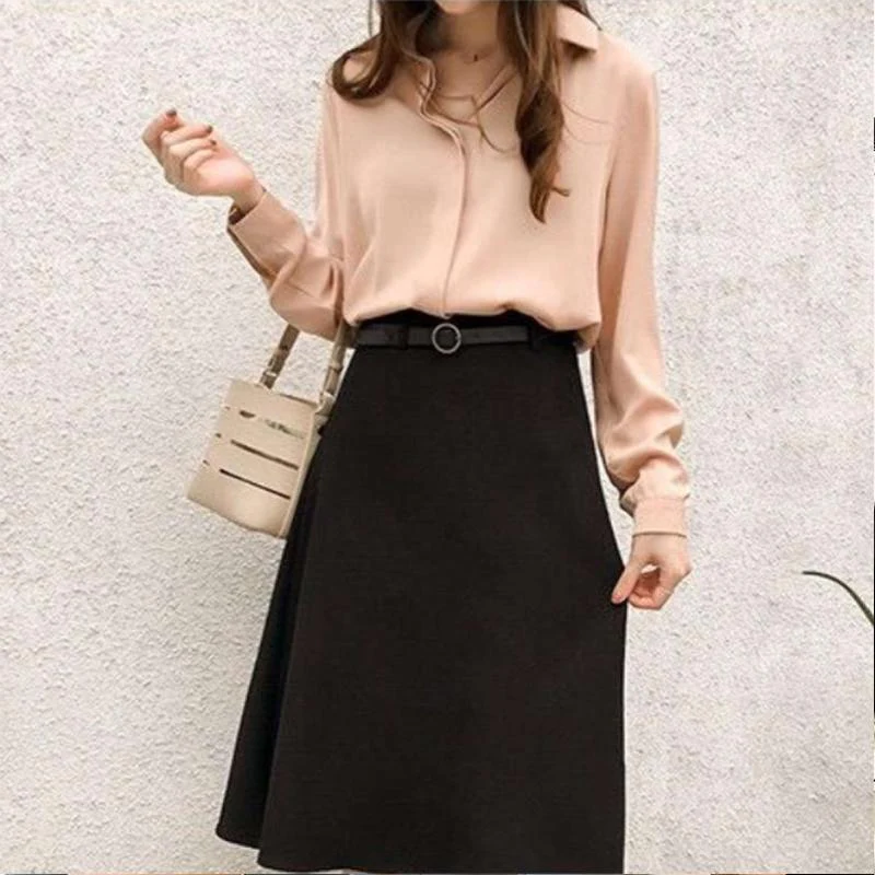 Women Solid Color Chiffon Shirts - Image 8