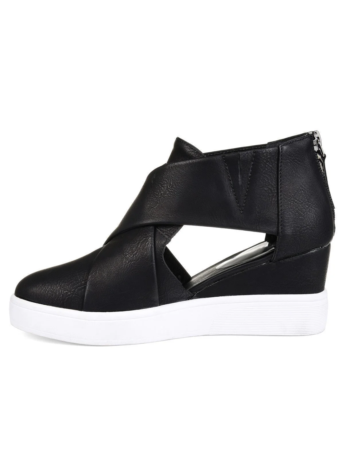 Women Spring Cut Out Ankle Boots Wedge Sneakers Plus Size Shoes - Image 7