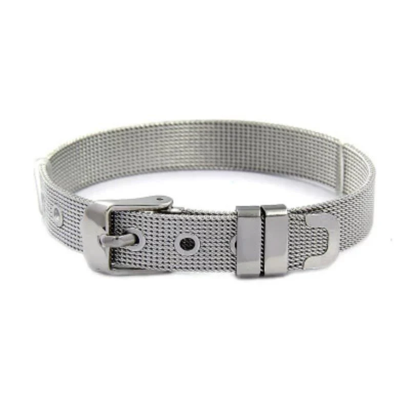 Women Stainless Steel Mesh Set Charm Bracelet - Image 2