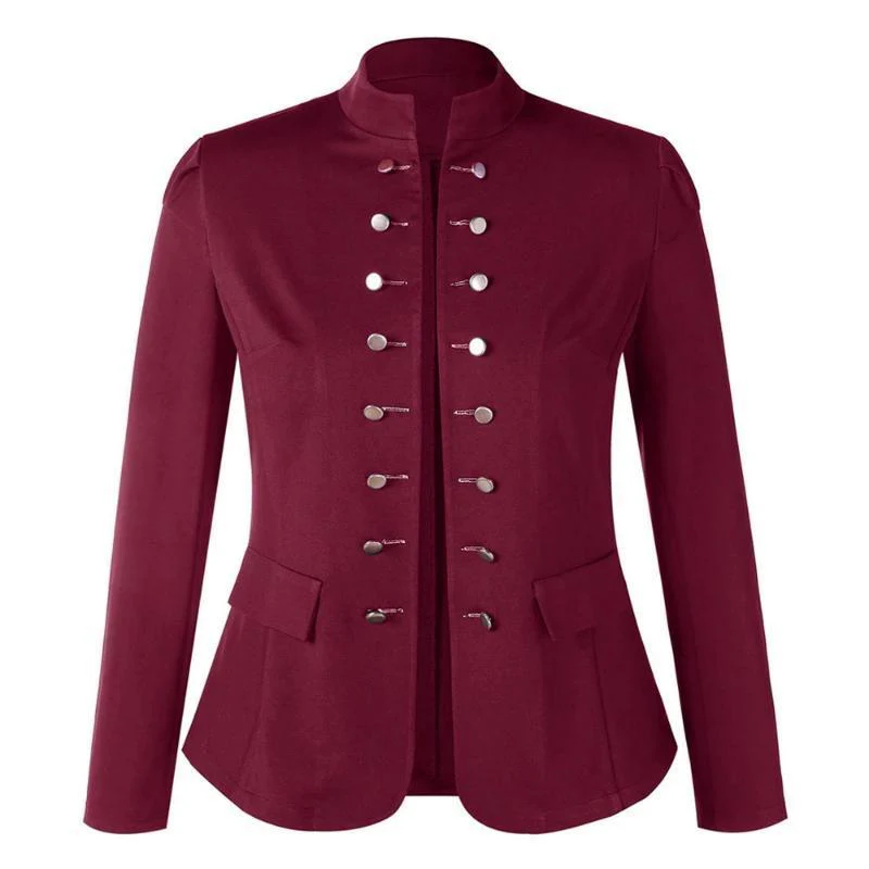 Women Warm Vintage Tailcoat Jacket Overcoat - Image 7