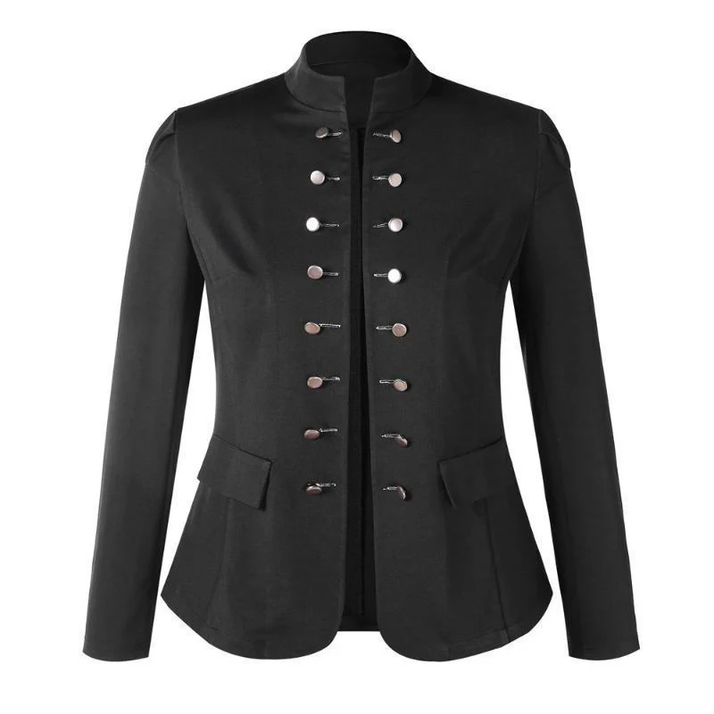Women Warm Vintage Tailcoat Jacket Overcoat - Image 8