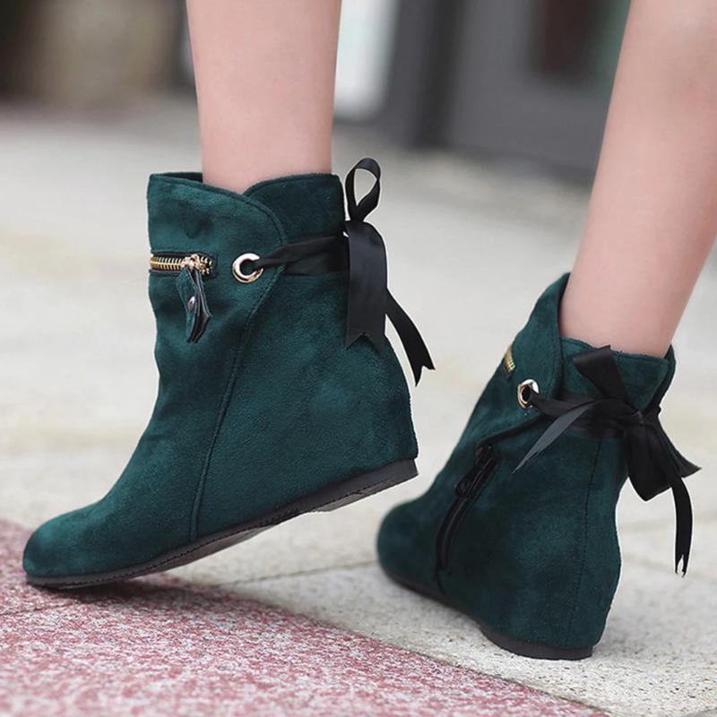 Women Wedges Winter Zipper Casual Boots - Image 5