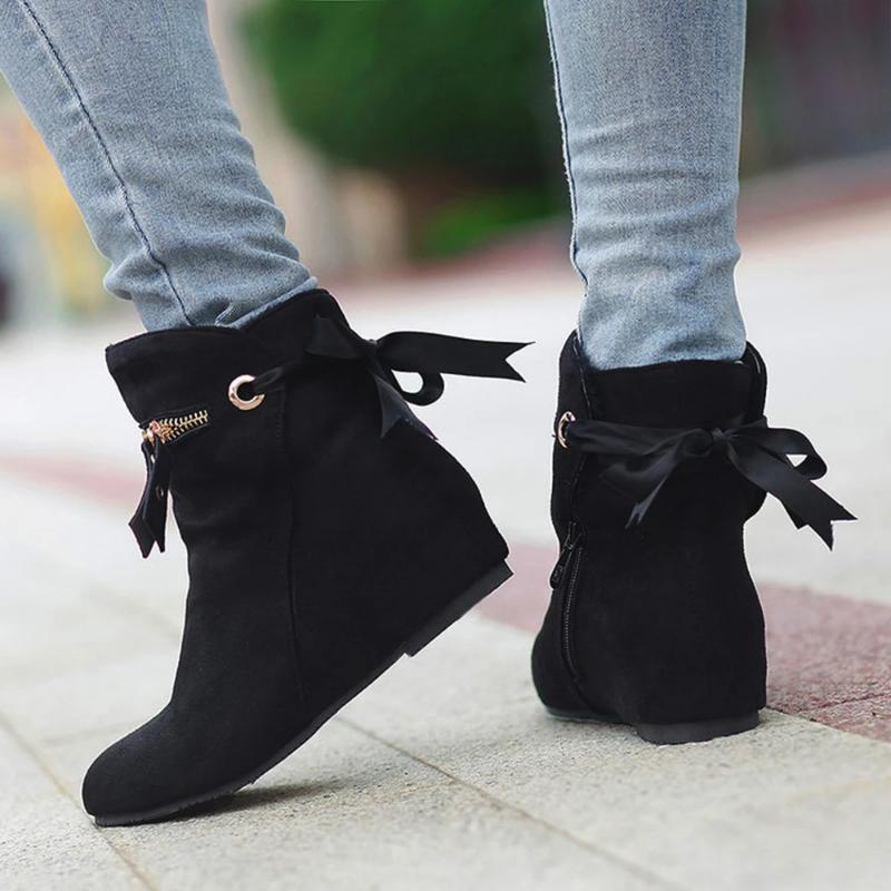Women Wedges Winter Zipper Casual Boots - Image 6