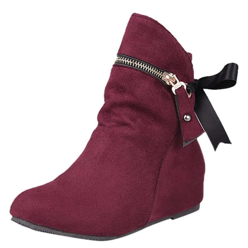 Women Wedges Winter Zipper Casual Boots - Image 7